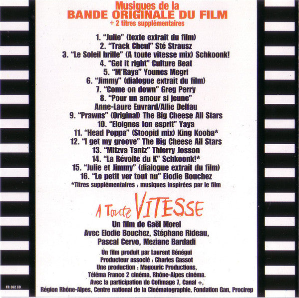 Various : A Toute Vitesse (Musiques De La Bande Originale Du Film + 2 Titres Supplémentaires) (CD, Comp)