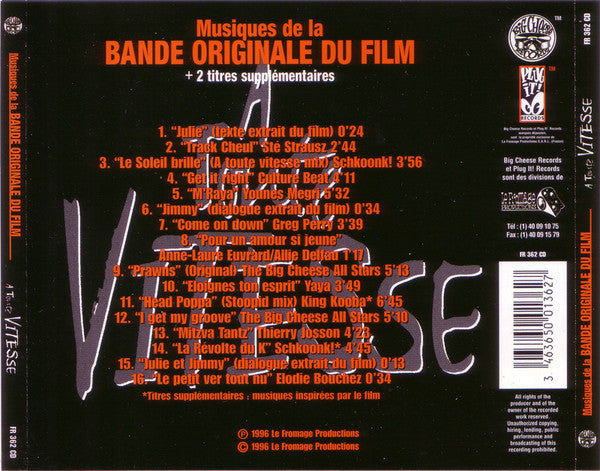 Various : A Toute Vitesse (Musiques De La Bande Originale Du Film + 2 Titres Supplémentaires) (CD, Comp)
