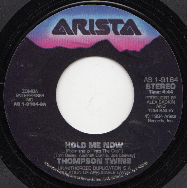 Thompson Twins : Hold Me Now (7", Single, Styrene, Ind)