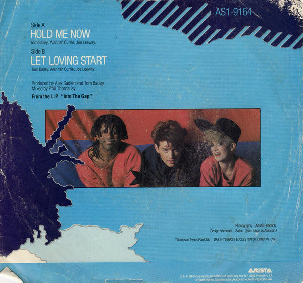 Thompson Twins : Hold Me Now (7", Single, Styrene, Ind)