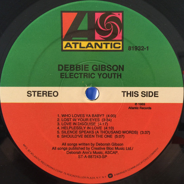 Debbie Gibson : Electric Youth (LP, Album, SP)