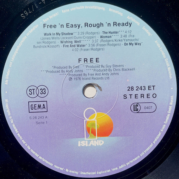 Free : Free & Easy, Rough & Ready (LP, Comp, RE)