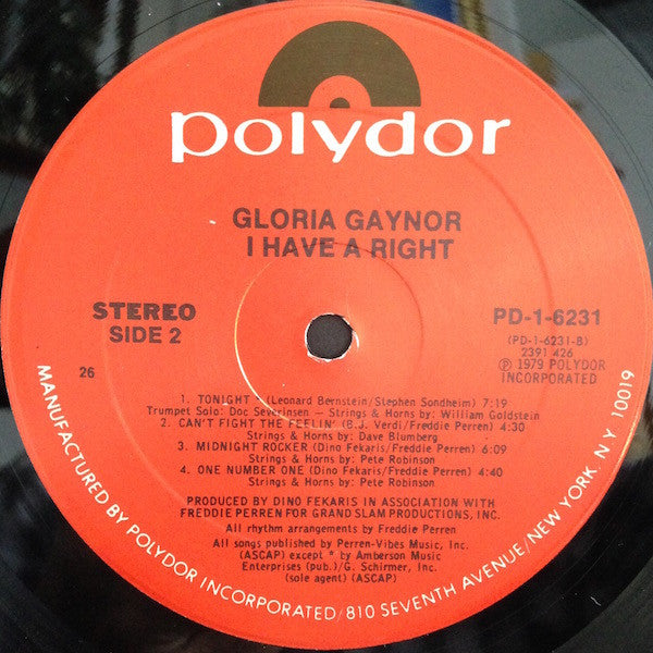Gloria Gaynor : I Have A Right (LP, Album, 26 )