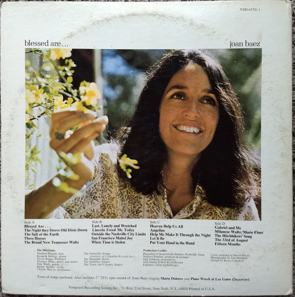 Joan Baez : Blessed Are... (2xLP, Album, San + 7", CSM)