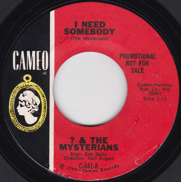 ? & The Mysterians : I Need Somebody / 8 Teen (7", Single, Promo, Styrene, Mon)