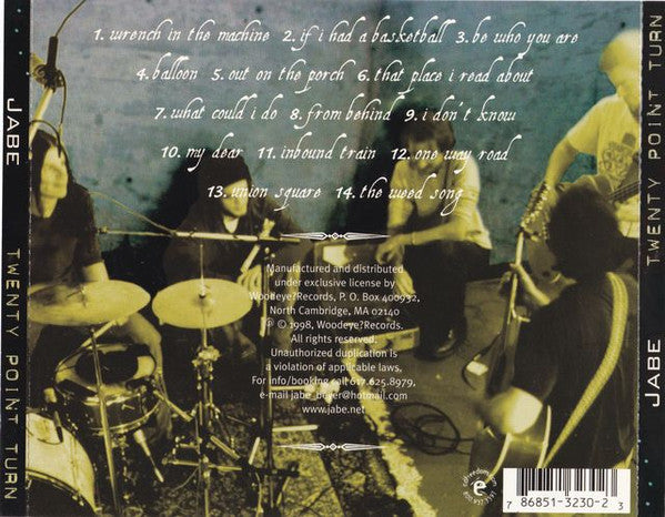 Jabe Beyer : Twenty Point Turn (CD, Album)