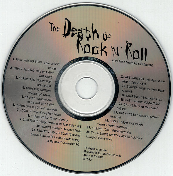 Various : The Death Of Rock 'N' Roll (CD, Comp, Promo)
