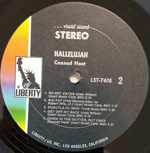 Canned Heat : Hallelujah (LP, Album, RP, Pit)