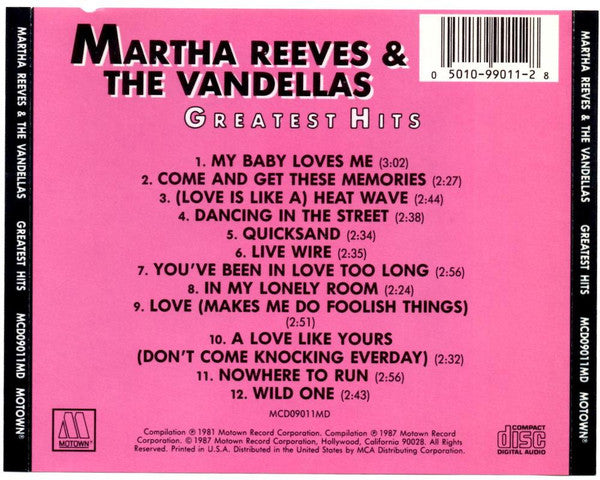 Martha Reeves & The Vandellas : Greatest Hits (CD, Comp, RE)