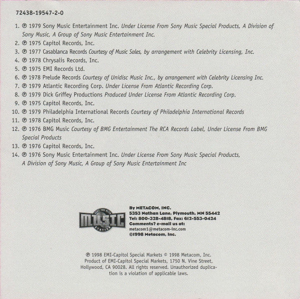 Various : Disco Dancin' (1975-1980) (CD, Comp)