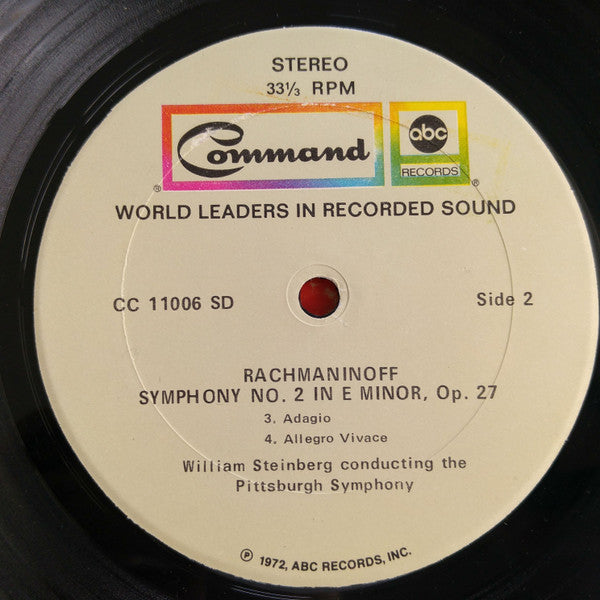 Sergei Vasilyevich Rachmaninoff, William Steinberg And The Pittsburgh Symphony Orchestra : Symphony No. 2 In E Minor, Op. 27 (LP, Album, RE)