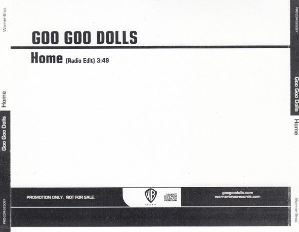 Goo Goo Dolls : Home (CD, Single, Promo)