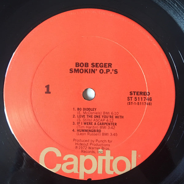 Bob Seger : Smokin' O.P.'S (LP, Album, Club, RE)