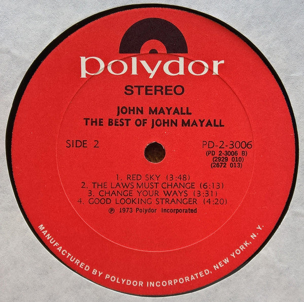 John Mayall : The Best Of John Mayall (2xLP, Comp, All)