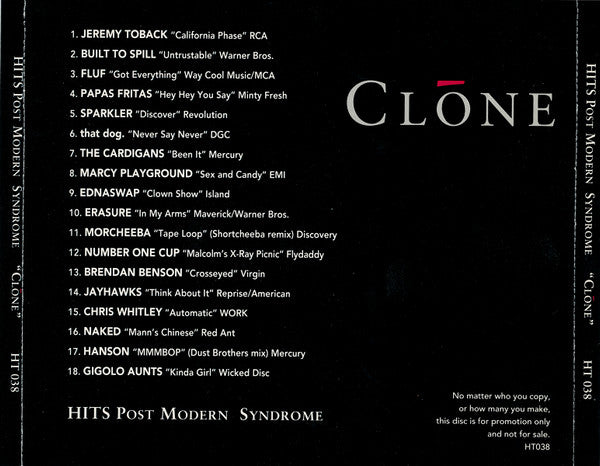 Various : Clone (CD, Comp, Promo)