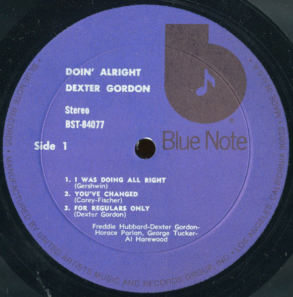 Dexter Gordon : Doin' Allright (LP, Album)