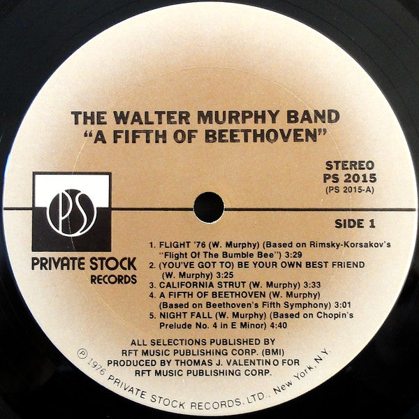 Walter Murphy & The Big Apple Band : A Fifth Of Beethoven (LP, Album, Ter)