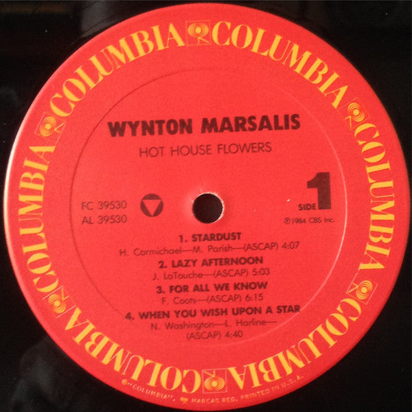 Wynton Marsalis : Hot House Flowers (LP, Album)