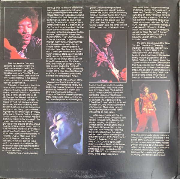 Jimi Hendrix : The Jimi Hendrix Concerts (2xLP, Club)