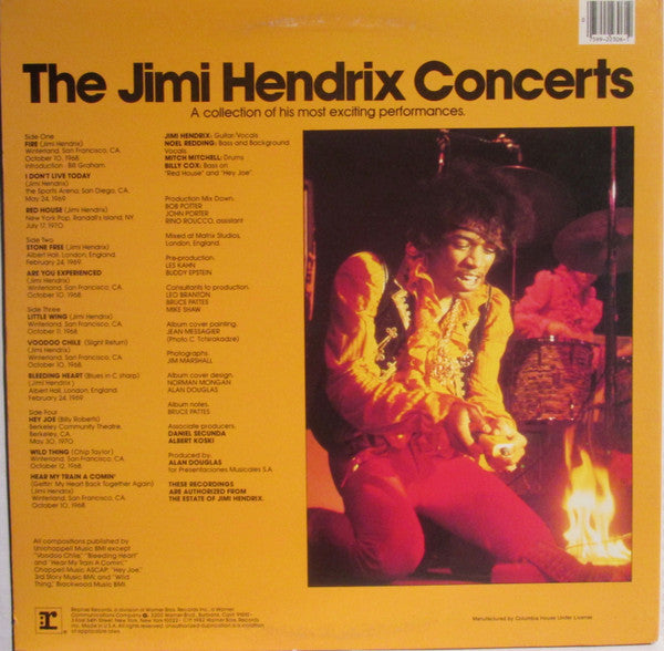 Jimi Hendrix : The Jimi Hendrix Concerts (2xLP, Comp, Club)