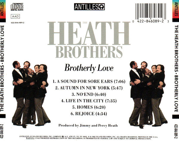 The Heath Brothers : Brotherly Love (CD)