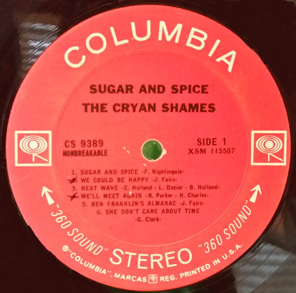 The Cryan' Shames : Sugar & Spice (LP, Album)