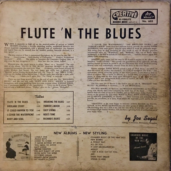 James Moody : Flute 'N The Blues (LP, Album)