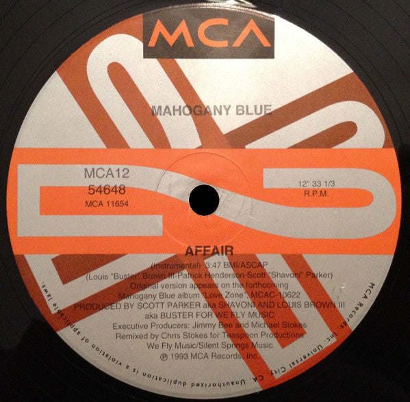 Mahogany Blue : Affair (12", Single)