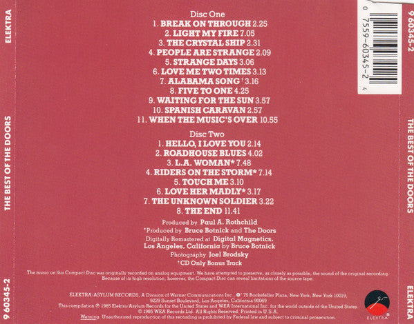 The Doors : The Best Of The Doors (2xCD, Comp, RE, RM)