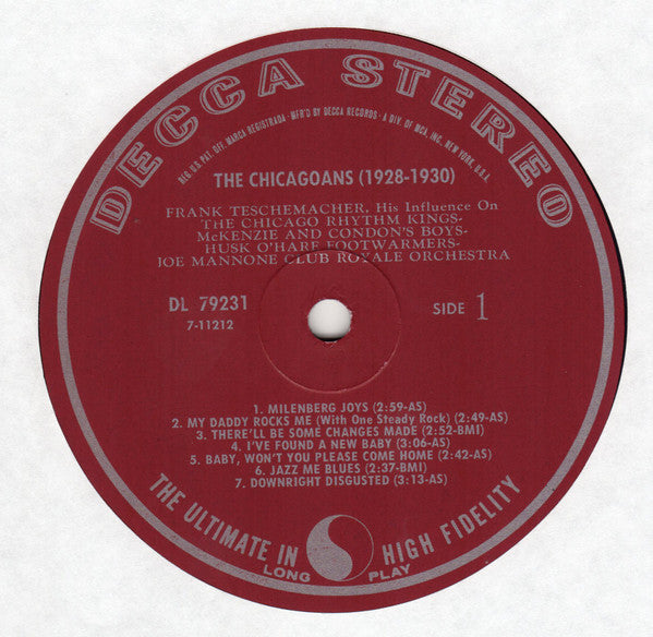 Various : The Chicagoans - "The Austin High Gang" 1928 - 1930 (LP, Comp)