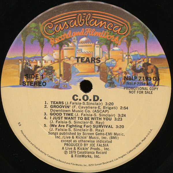 C.O.D. (7) : Tears (LP, Album, Promo, 53)