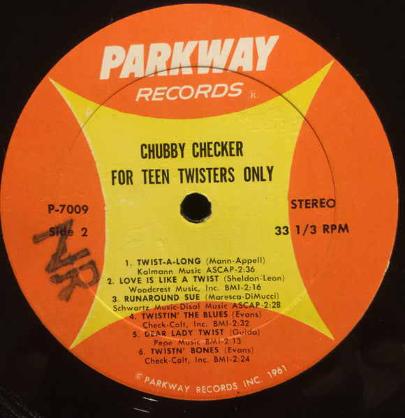 Chubby Checker : For 'Teen Twisters Only (LP, Album)