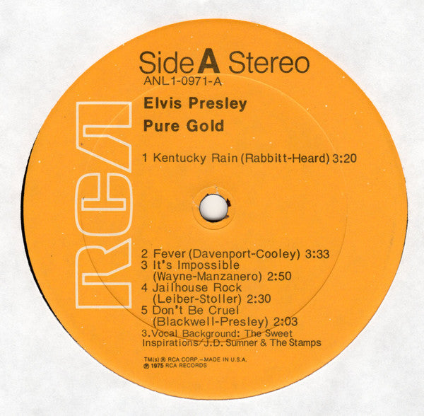 Elvis Presley : Pure Gold (LP, Comp)