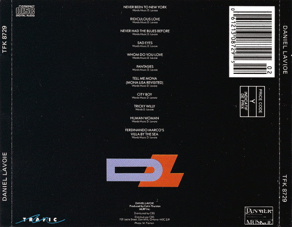 Daniel Lavoie : Daniel Lavoie (CD, Album, RE)