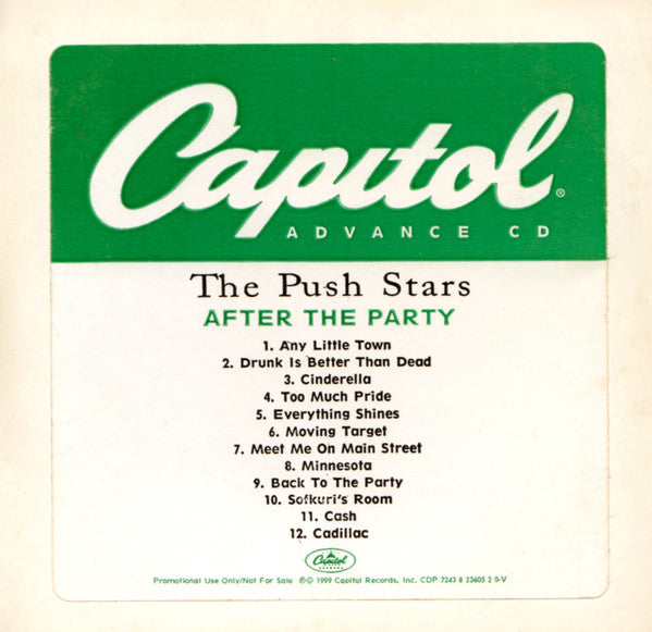 The Push Stars : After The Party (CD, Advance, Album, Promo)