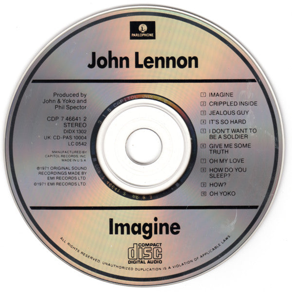 John Lennon : Imagine (CD, Album, RE, JAX)