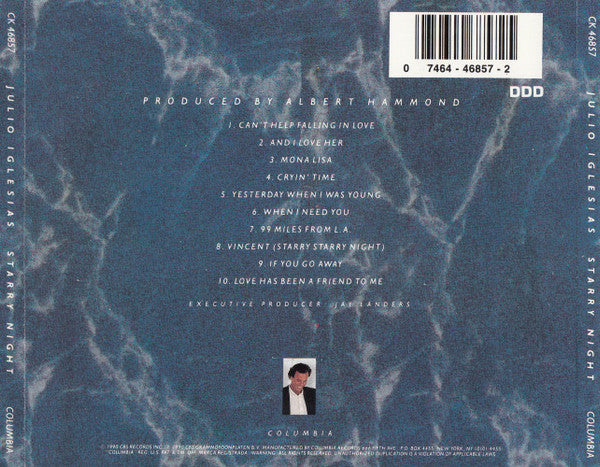 Julio Iglesias : Starry Night (CD, Album)