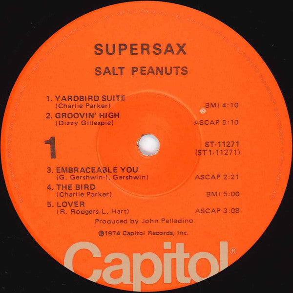 Supersax : Salt Peanuts (Supersax Plays Bird, Volume 2) (LP, Album)