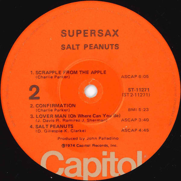 Supersax : Salt Peanuts (Supersax Plays Bird, Volume 2) (LP, Album)