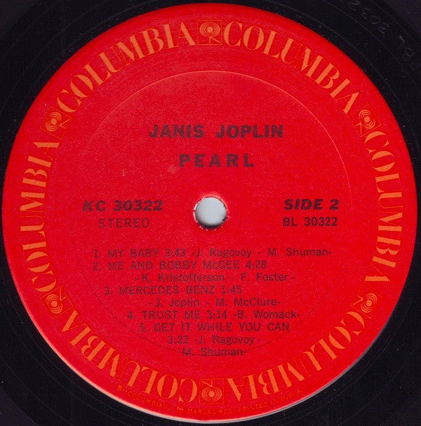 Janis Joplin : Pearl (LP, Album, San)