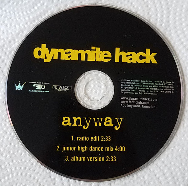 Dynamite Hack : Anyway (CD, Single, Promo)