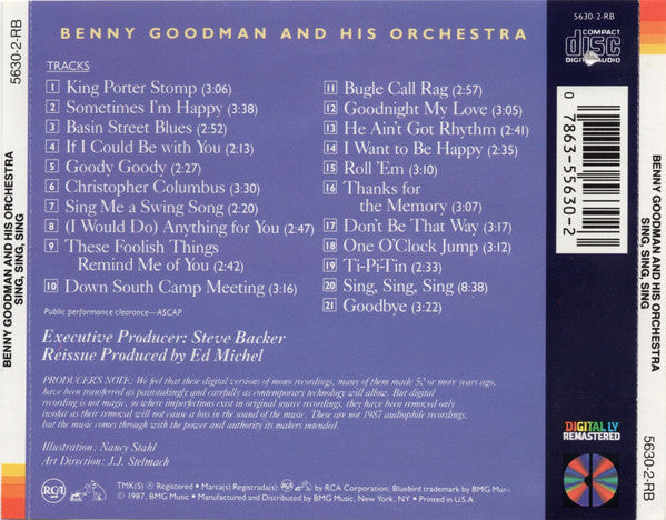 Benny Goodman And His Orchestra : Sing, Sing, Sing (CD, Comp, RM)