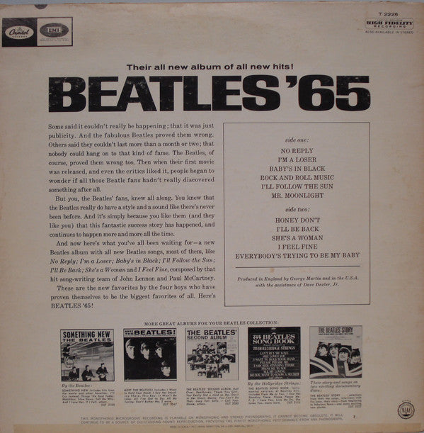 The Beatles : Beatles '65 (LP, Album, Mono)