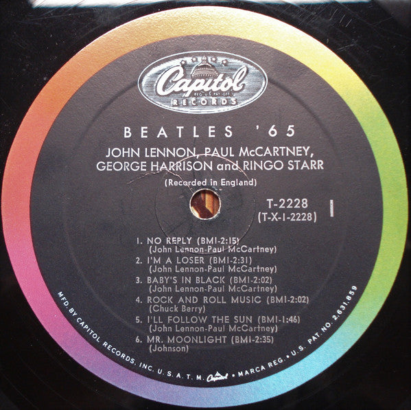 The Beatles : Beatles '65 (LP, Album, Mono)