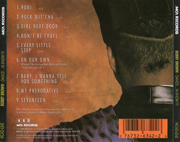 Bobby Brown : Dance!...Ya Know It! (CD, Album, Mixed, Dis)