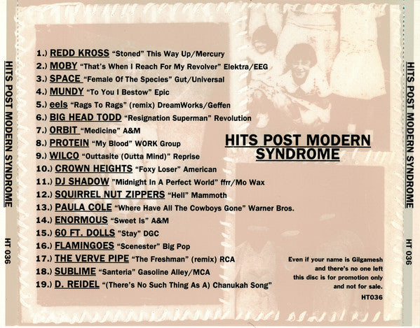 Various : Hits Post Modern Syndrome (CD, Comp, Promo)