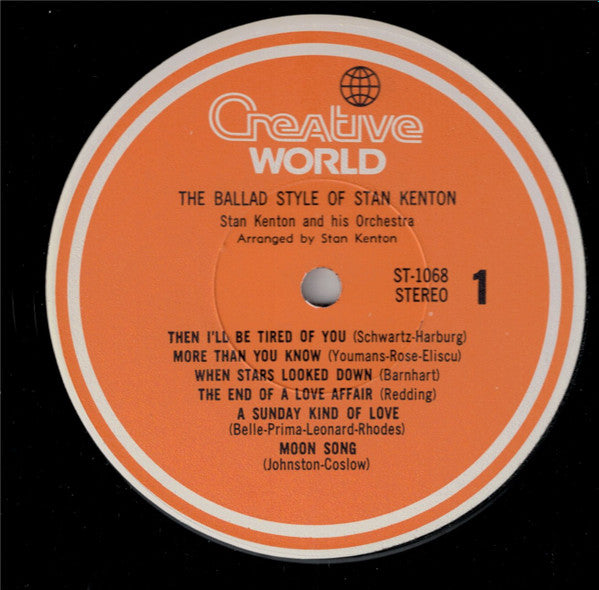 Stan Kenton : The Ballad Style Of Stan Kenton (LP, Album, RE)