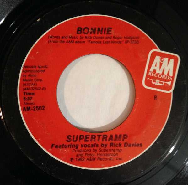 Supertramp : It's Raining Again (7", Styrene, Ind)