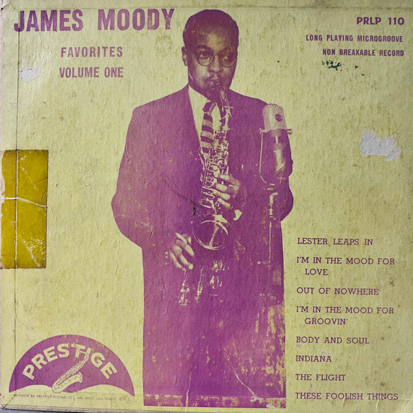 James Moody : Favorites Volume One (10", RE)