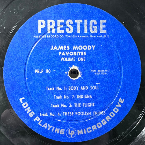 James Moody : Favorites Volume One (10", RE)